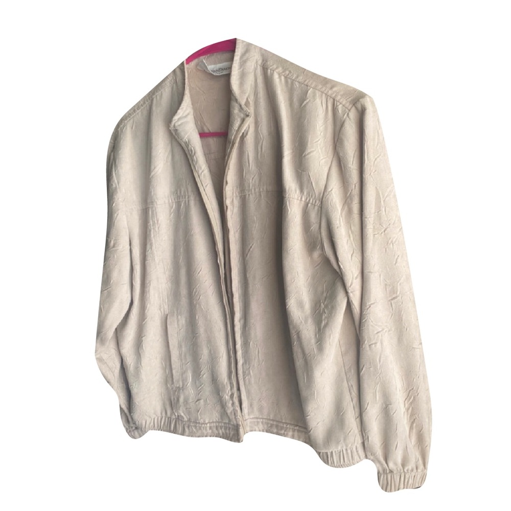 Draper’s & Damon’s Cream textured bomber zip up jacket